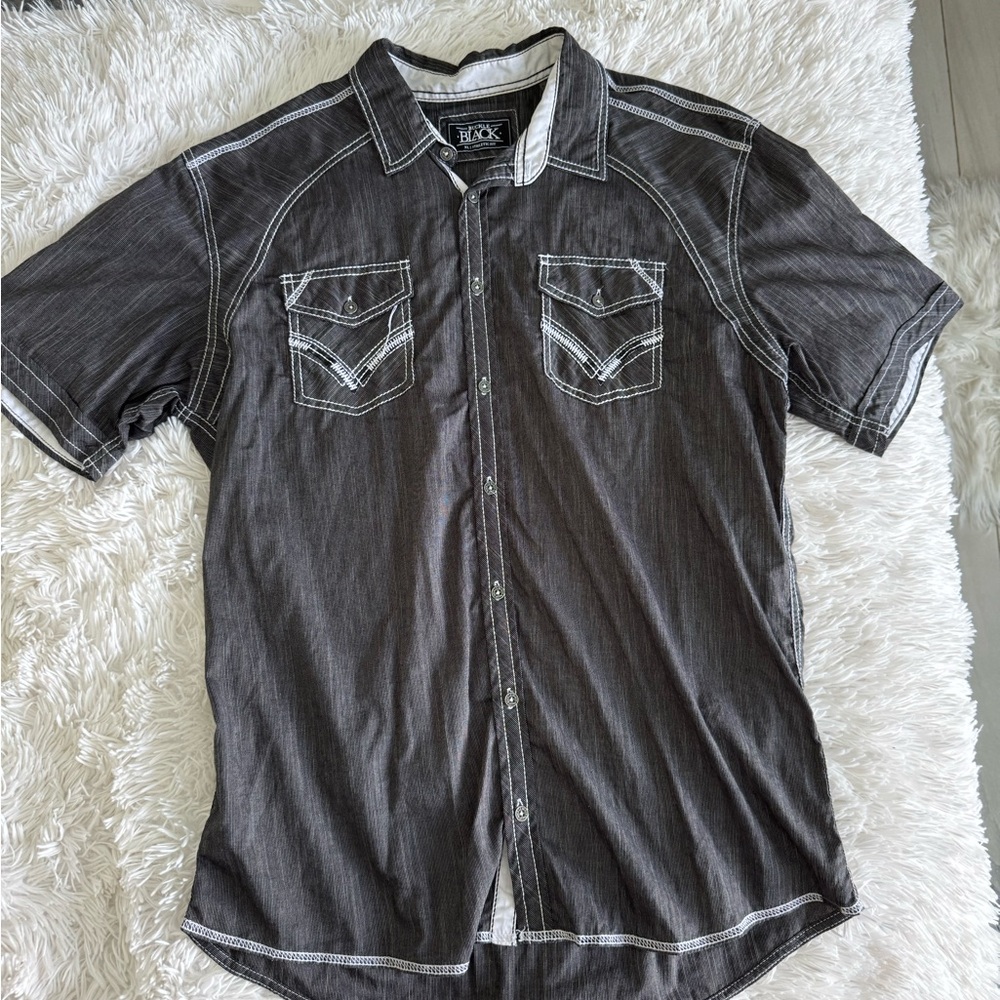 BKE Charcoal Button-Down Shirt